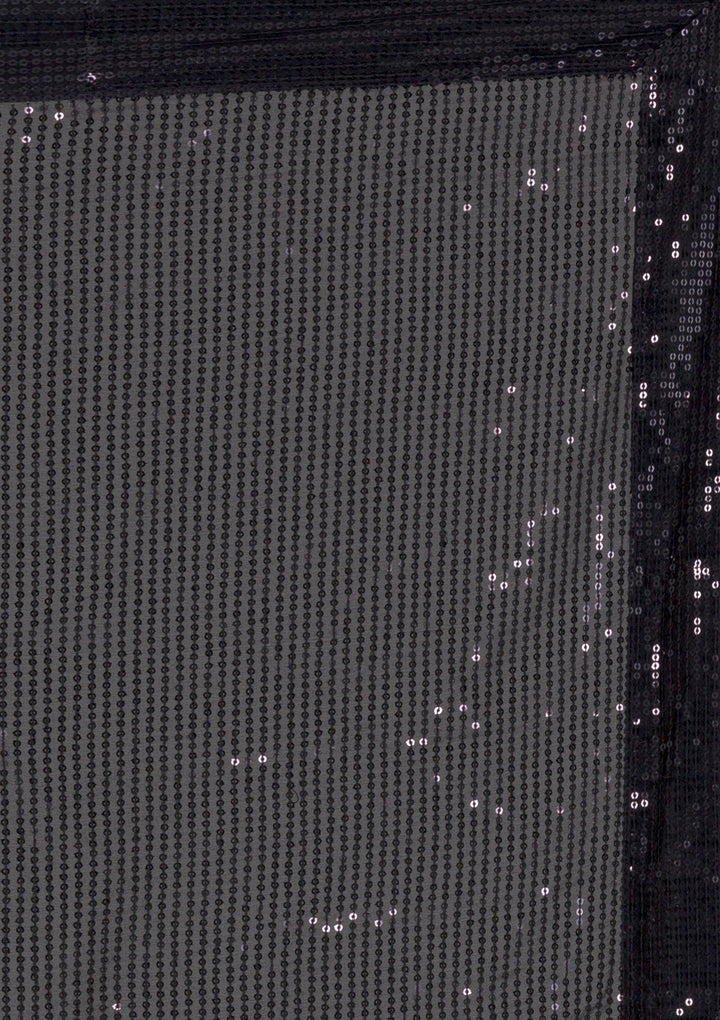 Black Sequins Georgette Saree-Koskii